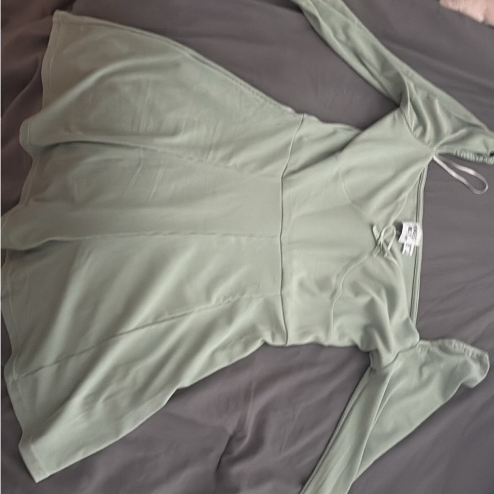 Sage Green Long Sleeve Dress